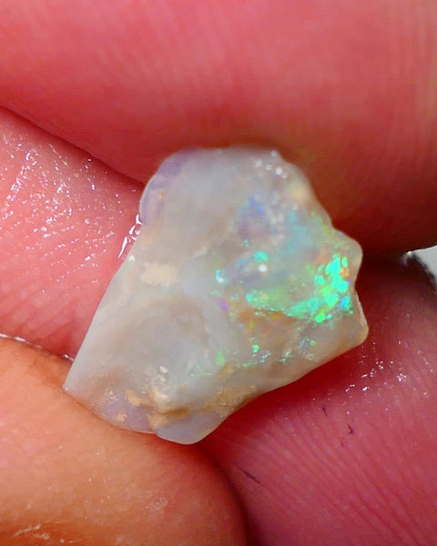 Lightning Ridge Rough Opal 1.75cts Crystal Seam showing Nice multi colours 14x10x2mm NS0079