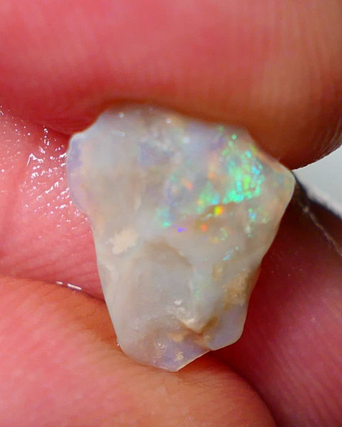 Lightning Ridge Rough Opal 1.75cts Crystal Seam showing Nice multi colours 14x10x2mm NS0079