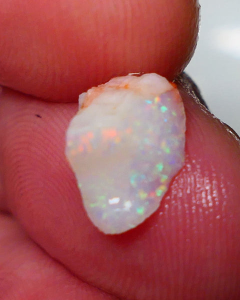 Coober Pedy Rough Opal 1.85cts White/Light Seam showing some nice multi colours 11x8x6mm NS078