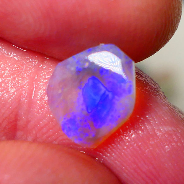 Lightning Ridge Rough / Rub Dark Crystal base Seam opal Miners Bench® 1.25cts gorgeous bright blue fires 10x8x2mm NS161