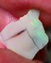 Lightning Ridge Rough / Rub Light Seam opal 3.50cts Nice Yellow Dominant Multifires in stripe 16x14x3mm NS149