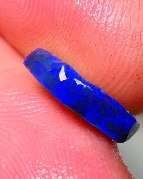 "Moody Blues" Black Crystal Opal Miners Bench® Knobby Rough Rub 2.30cts Amazing Bright Vibrant Blues 13x10x2.5mm NSW028