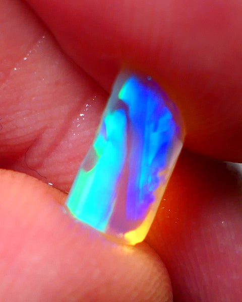 Mulga® Rough Rub Opal 0.95cts Dark Crystal Base Seam Amazing Broad Bling Patterns electric Multifires 11x5x2mm NSW026