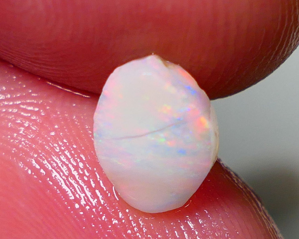 Lightning Ridge Rough / Rub Light Base Seam opal Miners Bench® 1.10cts Pink / Red dominant M.Fires 9x6x3mm NS164