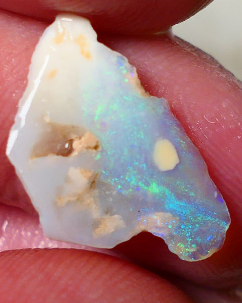 Lightning Ridge Rough / Rub Crystal opal 2.25cts Some Nice Light Blues & Greens 19x11x2mm NS190