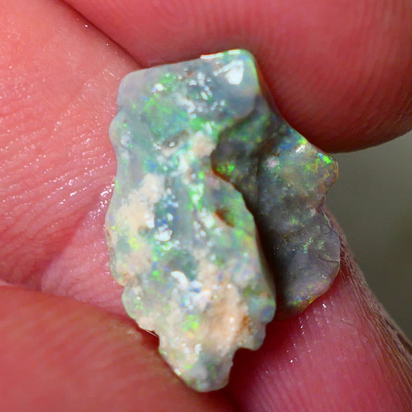 Mulga Rough Opal 3.75cts Dark Base Seam Nice Yellow/Orange Dominant M.fires to Cut / carve & polish 17x11x4mm NSW032