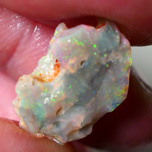 Mulga Rough Opal 4.75cts Dark Base Seam Nice Yellow/Orange Dominant M.fires to Cut / carve & polish 18x14x4mm NSW033