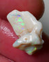 Lightning Ridge Rough Opal 5.75cts Light/Grey Base Seam Nice bar to cut with Bright Green Dominant  Multi colour fires 17x11x9mm NS177