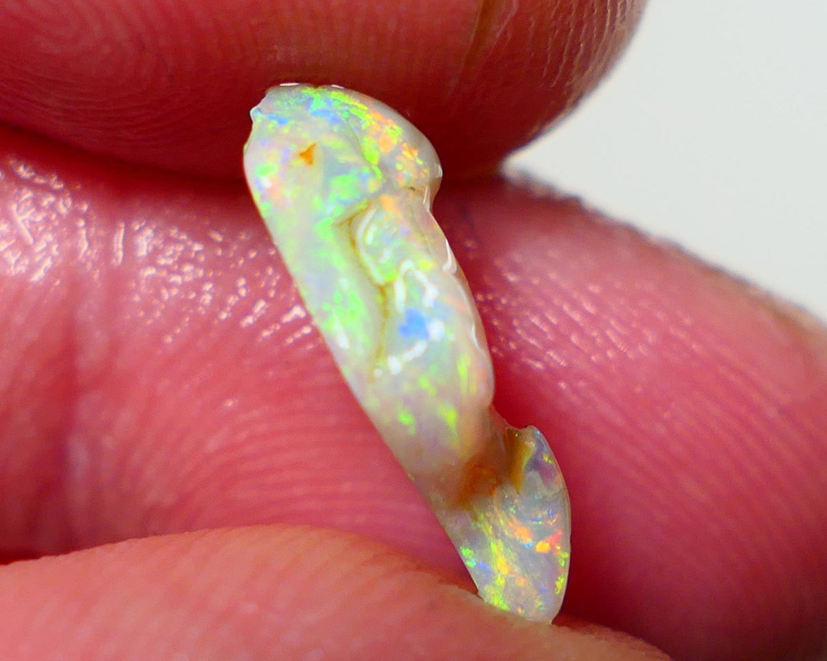 Lightning Ridge Rough Opal 2.25cts Crystal Seam showing Nice multi colours 16x7x4mm NS303