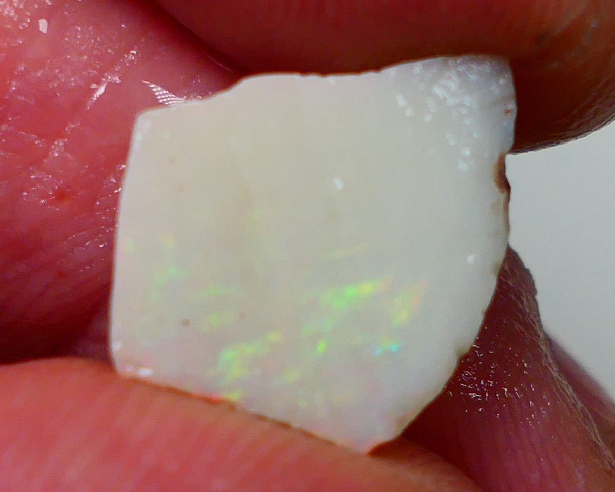 Lightning Ridge Rough Opal 4.00cts Light base Seam with Multifires Gamble Auction 13 13x12x3mm