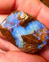 Queensland Boulder opal cts rough/slice/rub Winton Nice Blue fires showing on the opal face ALP0