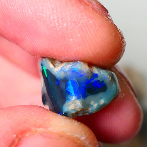 Lightning Ridge Knobby opal rough showing nice bright colours 7.75cts 15x11x10mm ALP108