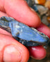 Big Size Lightning Ridge Black Seam opal 68cts showing some flashes of blues colours to gamble 43x26x14mm Auction24