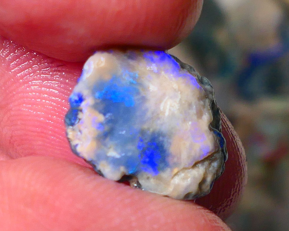 Lightning Ridge Gamble knobby opal rough 5.15cts showing nice bright colours 16x13x5mm ALP141