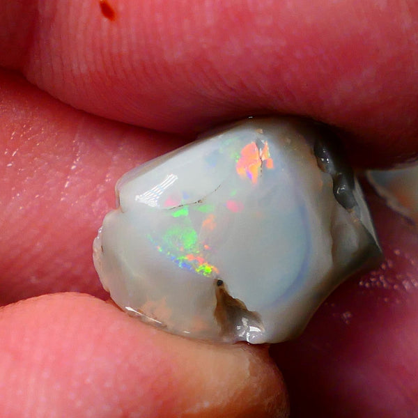 Lightning Ridge Gamble opal rough rub 7.50cts showing nice bright Multi colours 15x12x7mm ALP143