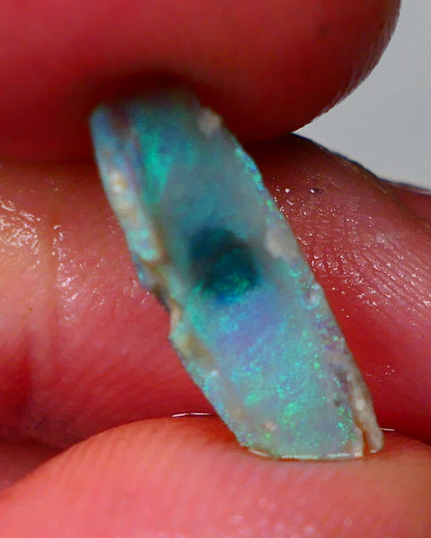 Gorgeous L/Ridge Dark Crystal opal rub/rough 1.40cts Suitable for inlay or backing Stunning Greens & blues 17x6x2mm Auction44