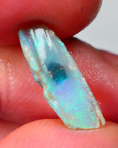 Gorgeous L/Ridge Dark Crystal opal rub/rough 1.40cts Suitable for inlay or backing Stunning Greens & blues 17x6x2mm Auction44