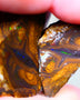 Winton Boulder opal rough split pair Ironstone host 115.00cts Green & Blue fires 32x19x18mm & 26x12x13mm Auction68