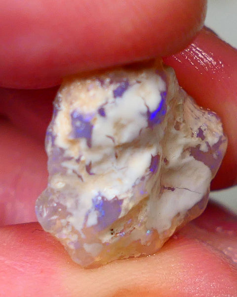 Lightning Ridge Crystal Knobby Rough Opal 11.50cts Showing Blue fires to gamble 17x17x7mm Auction93