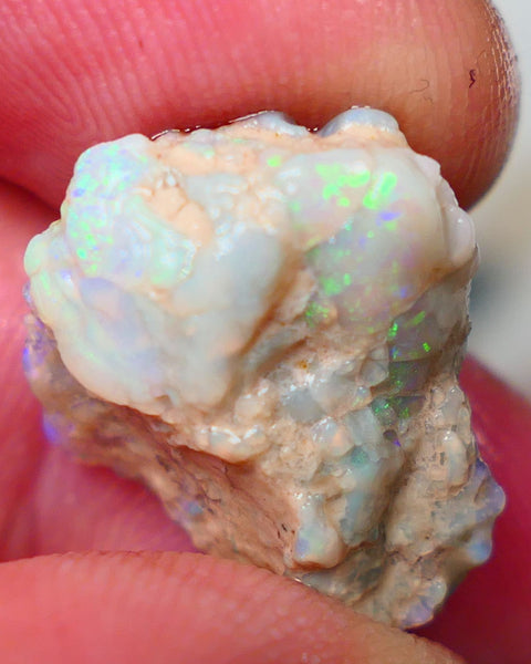 Lightning Ridge Rough opal formation 13.80cts Untouched Displaying lovely Multi colours See video  20x16x8mm Auction146