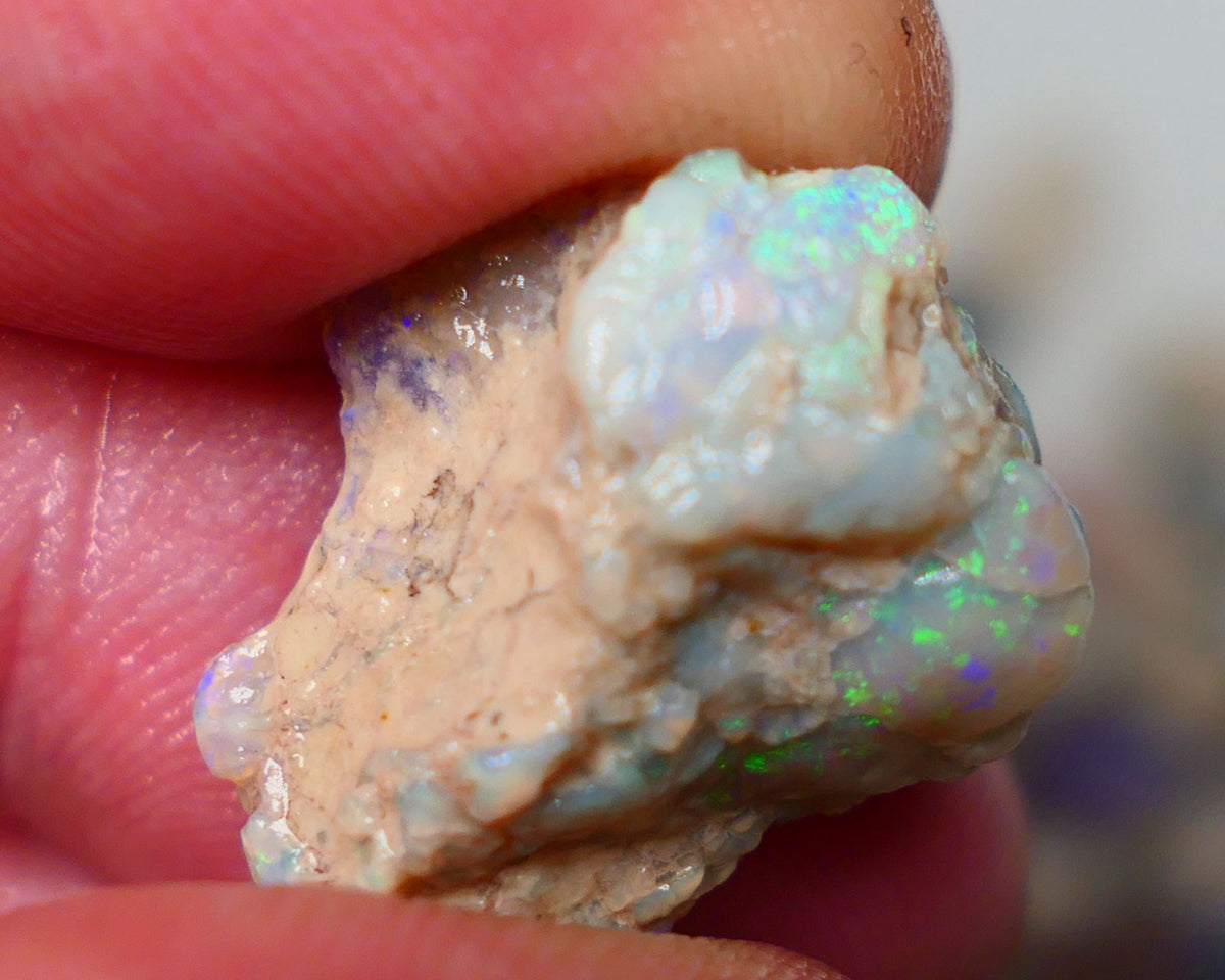 Lightning Ridge Rough opal formation 13.80cts Untouched Displaying lovely Multi colours See video  20x16x8mm Auction146