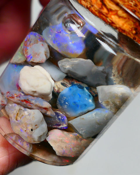 Lightning Ridge Rough Opal 120cts Potch & Colours to go at and explore 15mm to chip size Auction160JAR1