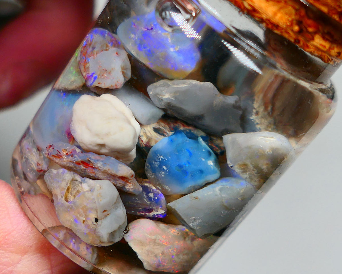 Lightning Ridge Rough Opal 120cts Potch & Colours to go at and explore 15mm to chip size Auction160JAR1