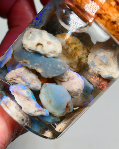 Lightning Ridge Rough Opal 120cts Potch & Colours to go at and explore 15mm to chip size Auction158 JAR3