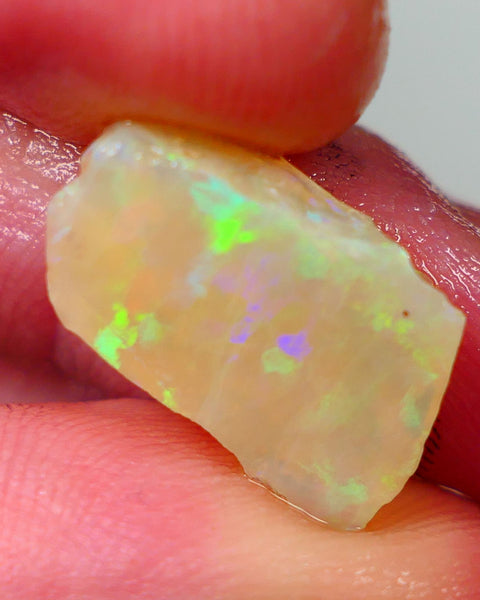 Mintabie Dark Crystal seam opal rub/rough 6.75cts Gorgeous Multifires showing through out with more bar to expose 18x10x5mm Auction192