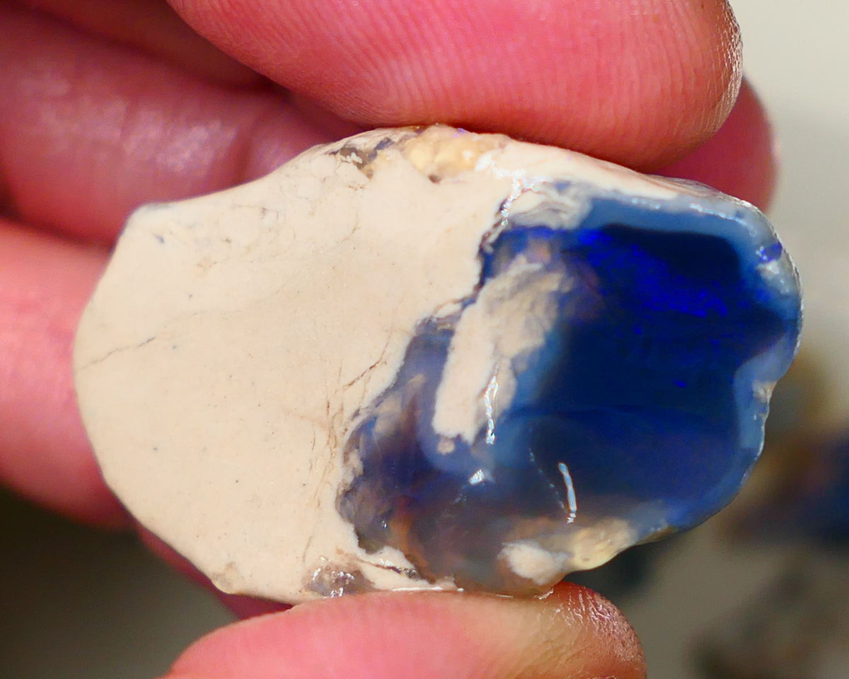 Lightning Ridge Black Knobby opal formation rub/rough 71.00cts Showing some exposed Blue colours sold as gamble 37x21x18mm Auction178