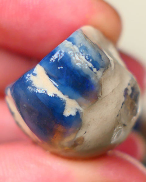 Lightning Ridge Black Knobby opal formation rub/rough 71.00cts Showing some exposed Blue colours sold as gamble 37x21x18mm Auction178