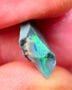 Lightning Ridge Black Seam opal rough 4.00cts Bright Green dominant multifires to cut 13x13x5mm  GMB-052