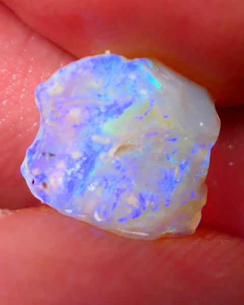 Lightning Ridge Crystal base thin Seam opal rough 2.00cts Stunning Pastel tones of Greens & Blues 11x10x3mm GMB-016