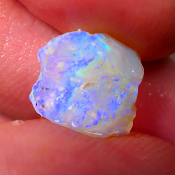 Lightning Ridge Crystal base thin Seam opal rough 2.00cts Stunning Pastel tones of Greens & Blues 11x10x3mm GMB-016