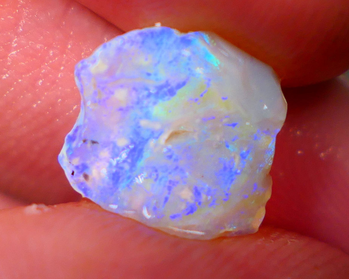 Lightning Ridge Crystal base thin Seam opal rough 2.00cts Stunning Pastel tones of Greens & Blues 11x10x3mm GMB-016