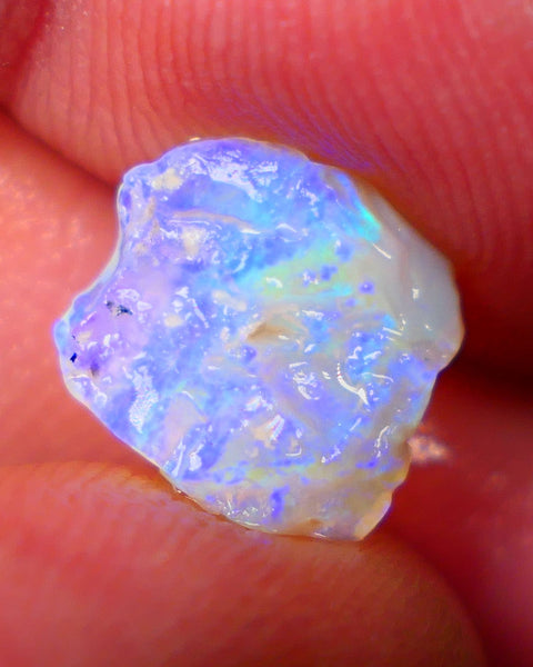 Lightning Ridge Crystal base thin Seam opal rough 2.00cts Stunning Pastel tones of Greens & Blues 11x10x3mm GMB-016