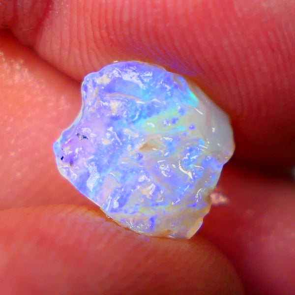 Lightning Ridge Crystal base thin Seam opal rough 2.00cts Stunning Pastel tones of Greens & Blues 11x10x3mm GMB-016