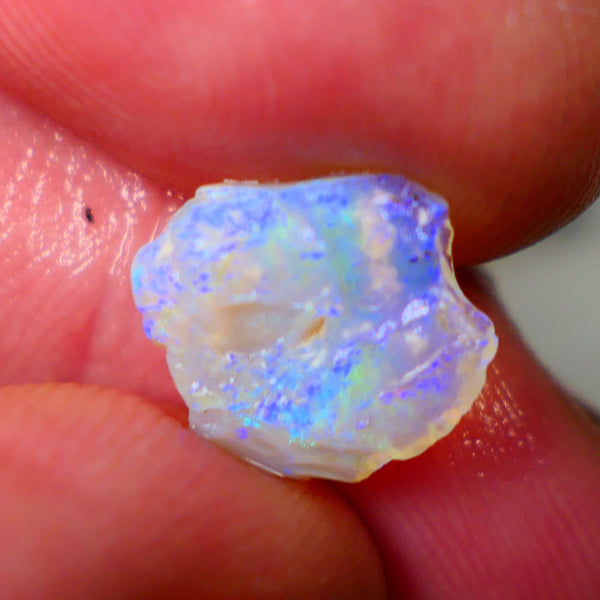 Lightning Ridge Crystal base thin Seam opal rough 2.00cts Stunning Pastel tones of Greens & Blues 11x10x3mm GMB-016