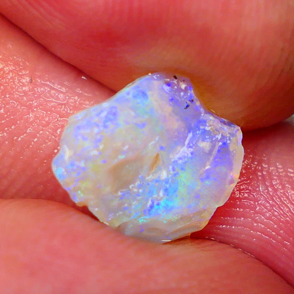 Lightning Ridge Crystal base thin Seam opal rough 2.00cts Stunning Pastel tones of Greens & Blues 11x10x3mm GMB-016