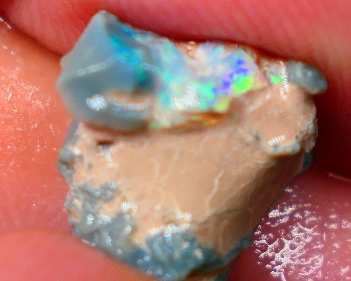 Lightning Ridge Untouched Seam opal formation rough 4.50cts Showing some nice bright Multicolours collect or gamble 13x12x7mm GMB-012