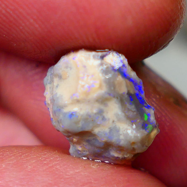 Lightning Ridge Crystal knobby opal rough 5.10cts Showing Bright Blues with some flashes of greens to gamble 14x11x8mm GMB-028