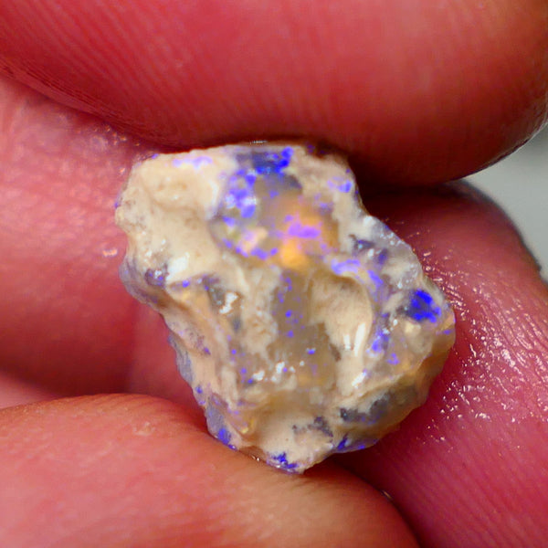 Lightning Ridge Crystal knobby opal rough 5.10cts Showing Bright Blues with some flashes of greens to gamble 14x11x8mm GMB-028