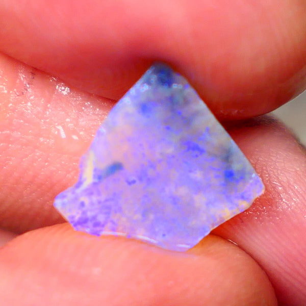 Lightning Ridge Dark base Crystal Seam opal 1.30cts Note this is thin So suit inlay/doublet etc Nice Bright Blue fires to work with 12x11x1.5mm GMB-025