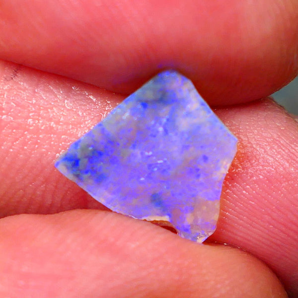 Lightning Ridge Dark base Crystal Seam opal 1.30cts Note this is thin So suit inlay/doublet etc Nice Bright Blue fires to work with 12x11x1.5mm GMB-025