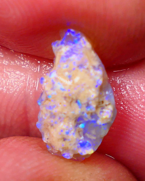 Lightning Ridge Crystal knobby opal formation rough 1.75cts Small But Packing Bright Vibrant blues 14x8x4mm GMB-047