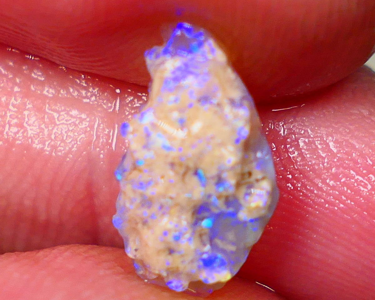 Lightning Ridge Crystal knobby opal formation rough 1.75cts Small But Packing Bright Vibrant blues 14x8x4mm GMB-047