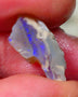 Lightning Ridge Crystal on Dark base half a knobby split opal rough 5.30cts Flat bar with Blue fires to expose 18x8x8mm GMB-046