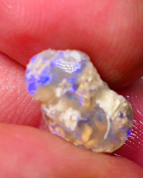 Lightning Ridge Crystal knobby opal formation 3.10cts Gamble Blues fires to carve/collect 13xx6mm GMB-032