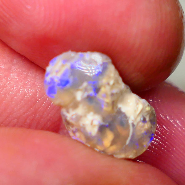 Lightning Ridge Crystal knobby opal formation 3.10cts Gamble Blues fires to carve/collect 13xx6mm GMB-032