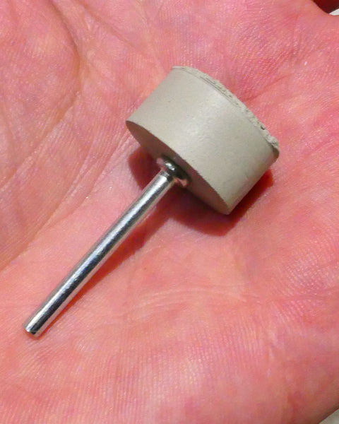PULSAR DIAMOND® Mk2 Little Ripper™ Hub Drive Diamond Resin Wheels SINGLE 30,000Grit LIGHT GREY IN STOCK READY TO SHIP 2.35mm or 3mm mandrels 20x10mm Soft-Touch Resin Lapidary Burr For Rotary Tools carving Polishing Grinding